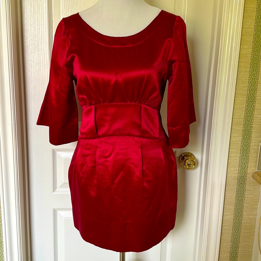 Red Silk Top.
